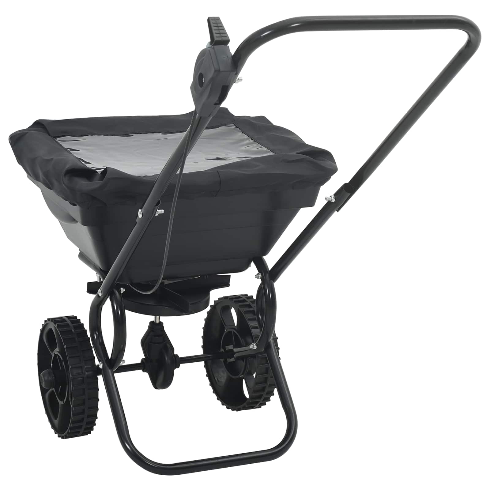 Strooiwagen Zwart 82 X 46 X 75 Cm Pvc En Staal