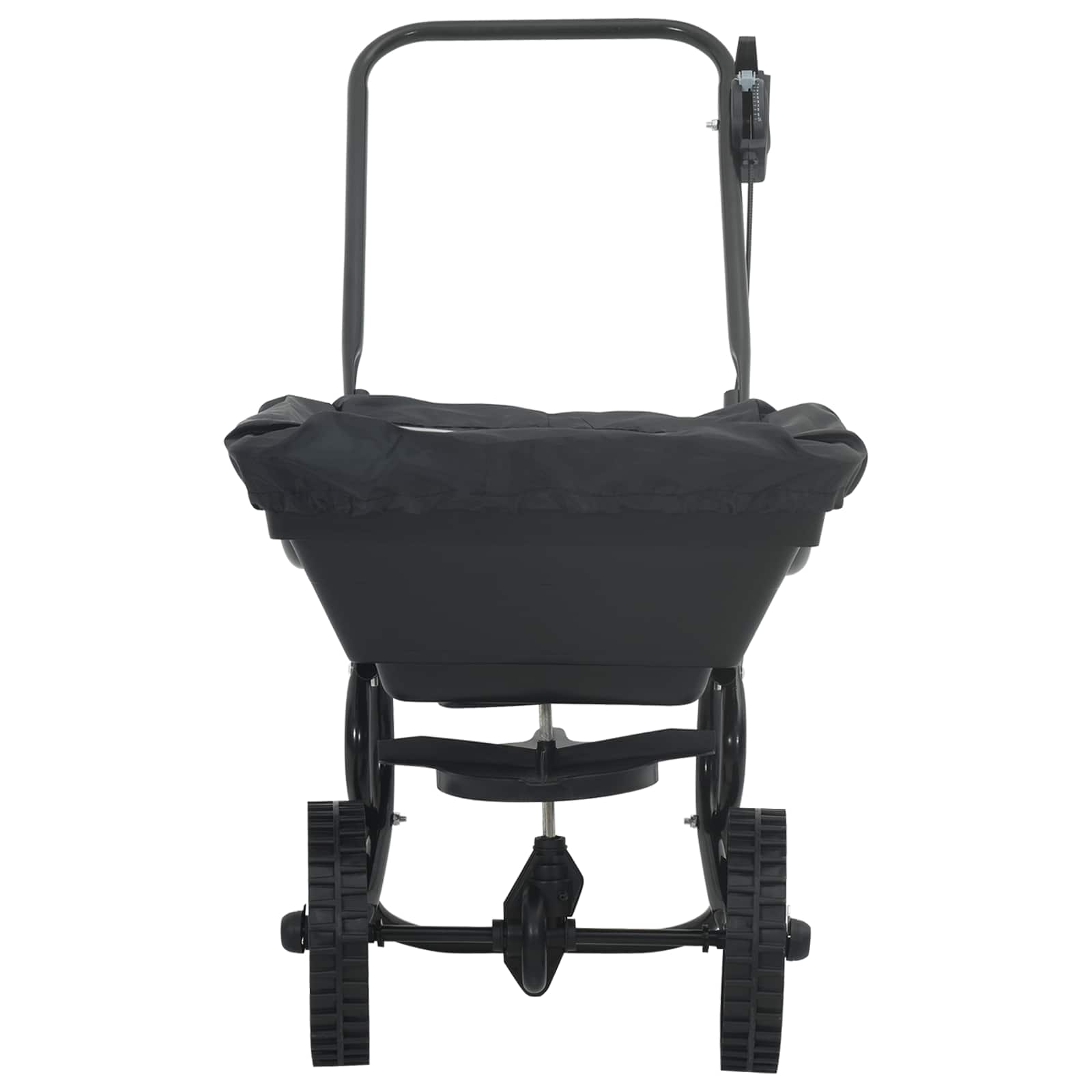 Strooiwagen Zwart 82 X 46 X 75 Cm Pvc En Staal