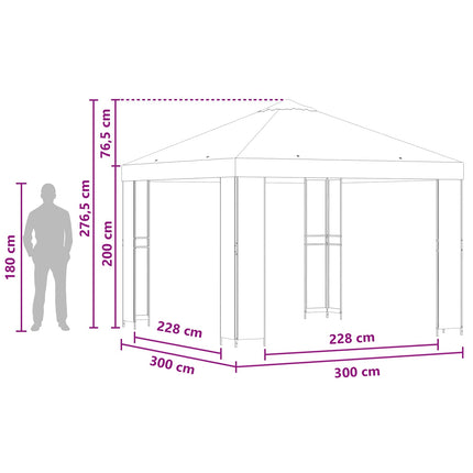 Paviljoen 3 X 3 M Polyester En Staal 190 Gsm