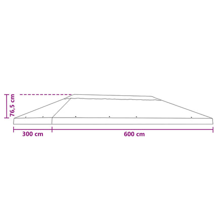Gazebo Luifel Dekking 6 X 3 M Polyester 190