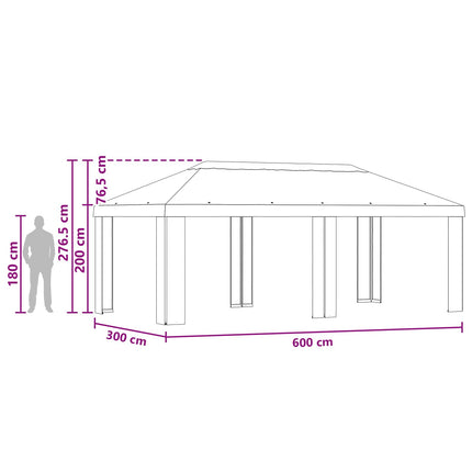 Paviljoenhoes 6 X 3 M Polyester 190 Gsm