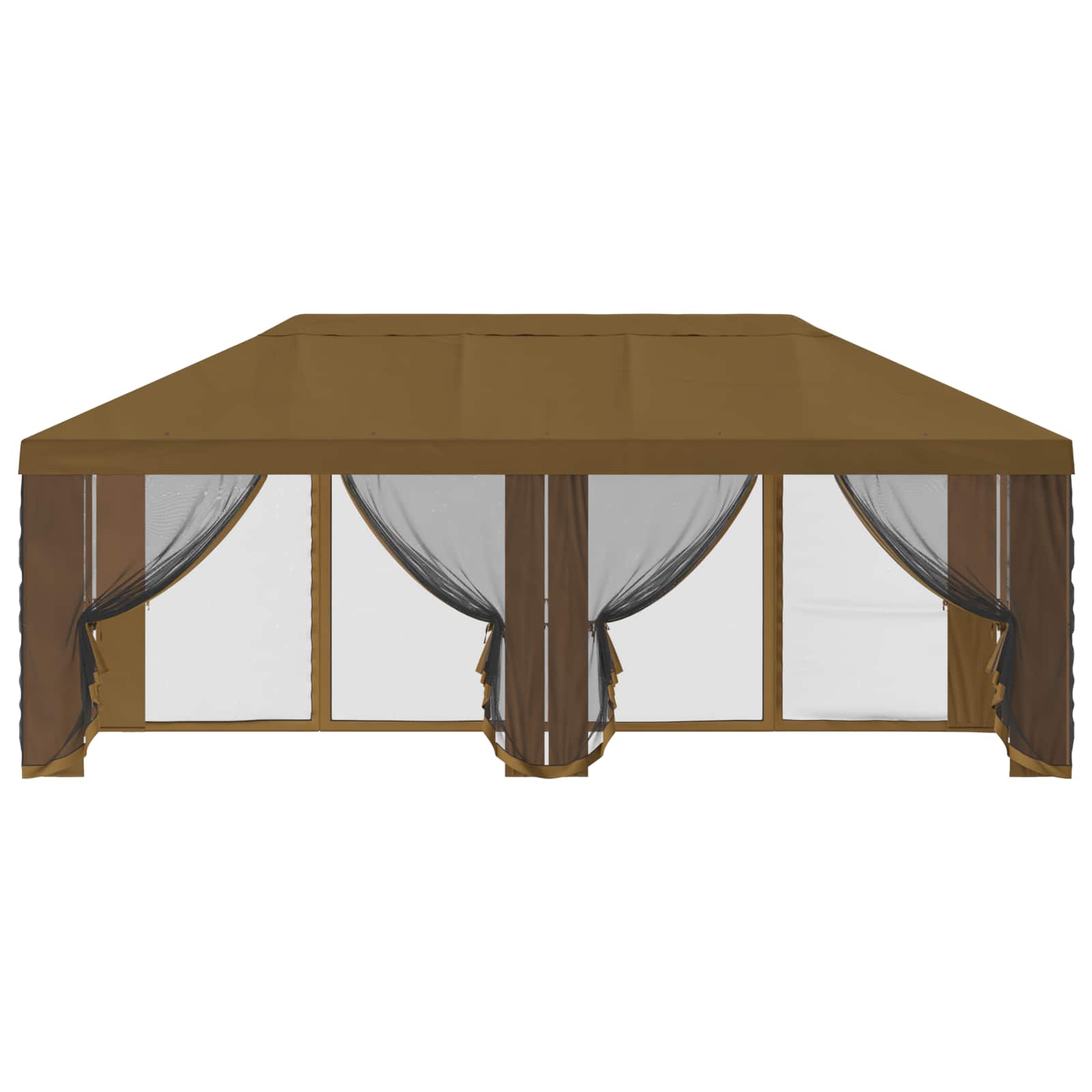 Gazebo Hoes Met Zijwanden Taupe 600,5 X 300,5 Cm Polyester