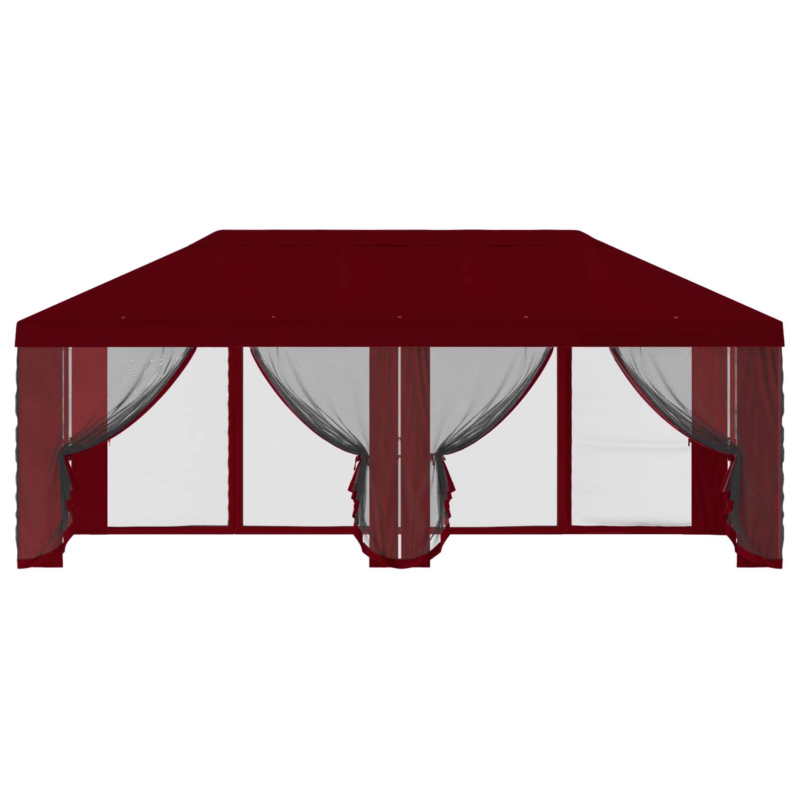 Gazebo Hoes Met Zijwanden Bordeauxrood 600,5 X 300,5 Cm