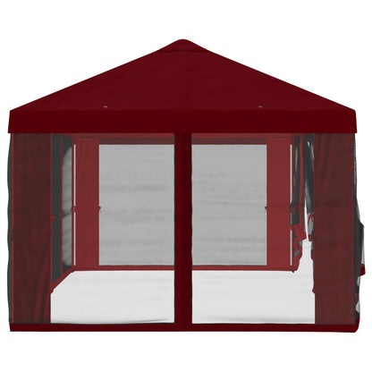 Gazebo Hoes Met Zijwanden Bordeauxrood 600,5 X 300,5 Cm