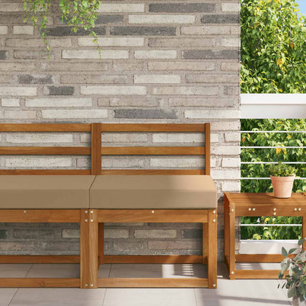 Buiten Bankkussen 2 Pcs Polyester Taupe