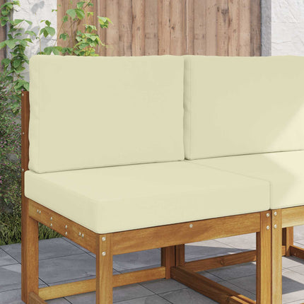Buiten Bankkussen 3 Pcs Polyester Crème