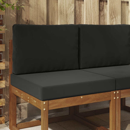 Buiten Bankkussen 2 Pcs Polyester Zwart