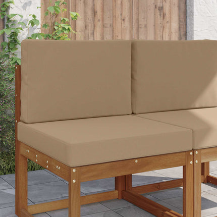 Buiten Bankkussen 2 Pcs Polyester Taupe