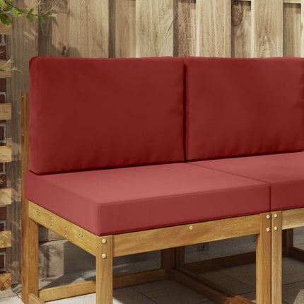 Buiten Bankkussen 80 X 80 X 8 Cm Polyester Wijnrood