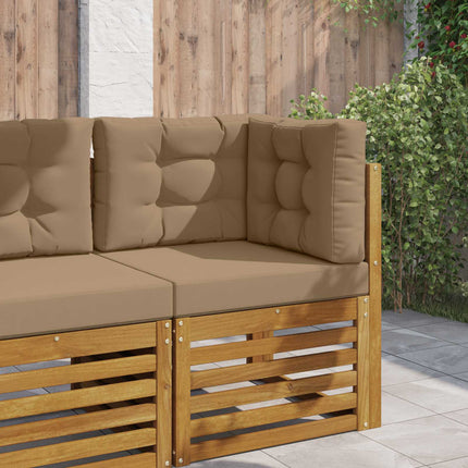 Buiten Bankkussen 2 Pcs Polyester Taupe