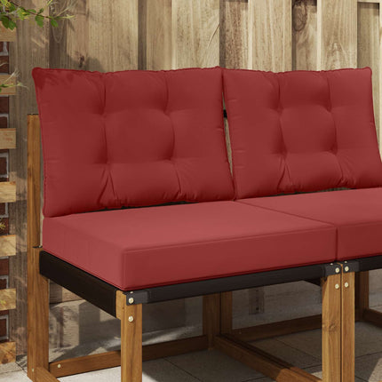 Buiten Bankkussen 80 X 80 X 8 Cm Polyester Wijnrood