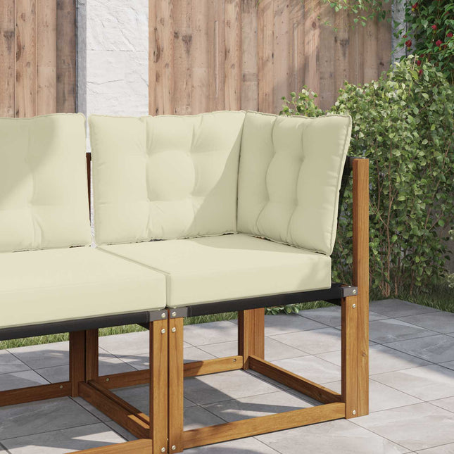 Buiten Bankkussen 3 Pcs Polyester Crème