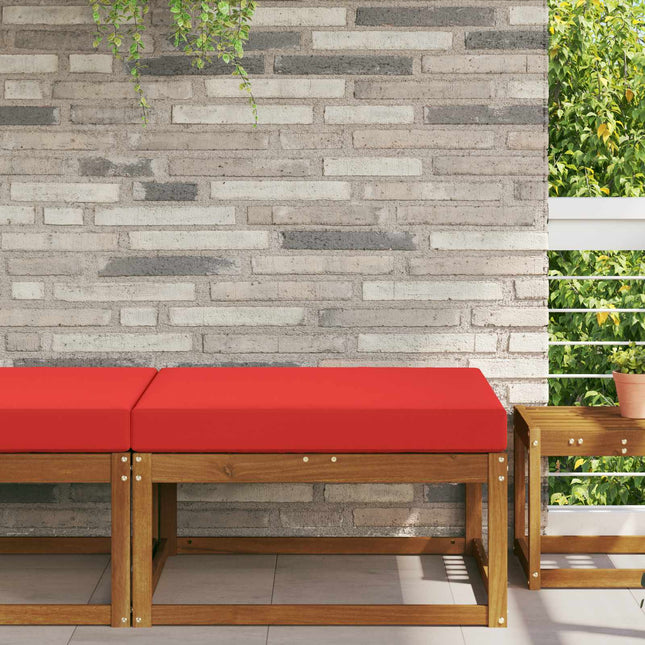 Buiten Bankkussen 2 Pcs Polyester Rood