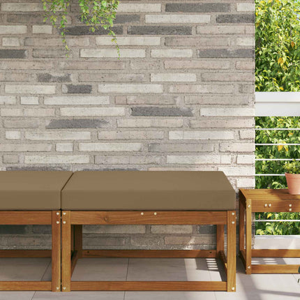 Buiten Bankkussen 2 Pcs Polyester Taupe