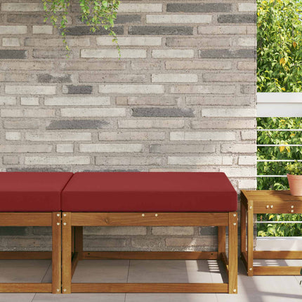 Buiten Bankkussen 80 X 80 X 8 Cm Polyester Wijnrood