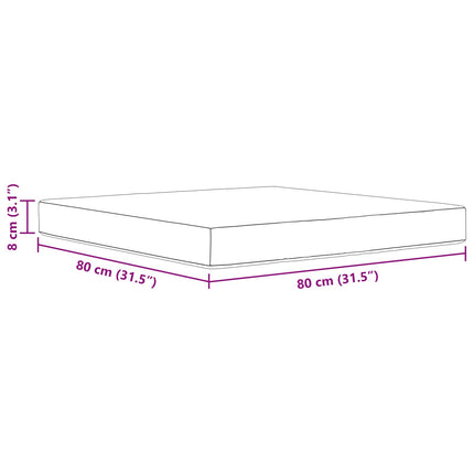 Buiten Bankkussen 80 X 80 X 8 Cm Polyester Bladpatroon