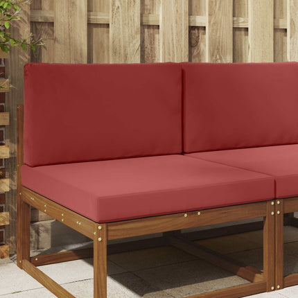 Buiten Bankkussen 80 X 80 X 8 Cm Polyester Wijnrood