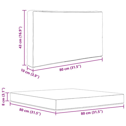 Buiten Bankkussen 2 Pcs Polyester Roze