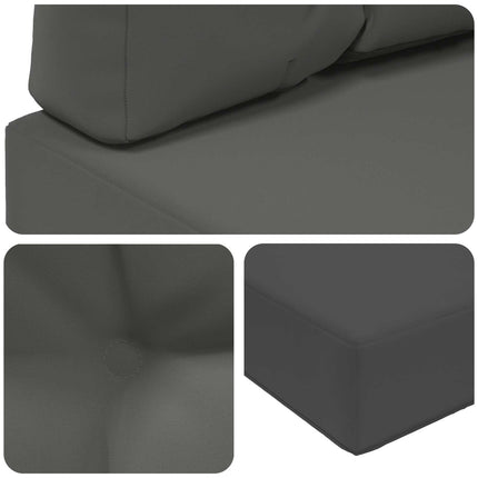 Buiten Bankkussen 2 Pcs Polyester Antraciet