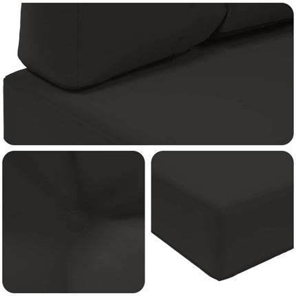 Buiten Bankkussen 2 Pcs Polyester Zwart