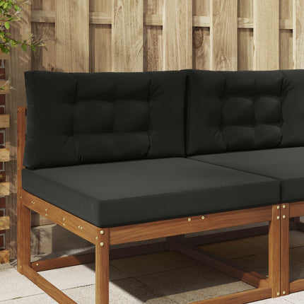 Buiten Bankkussen 2 Pcs Polyester Zwart