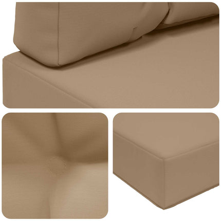 Buiten Bankkussen 2 Pcs Polyester Taupe