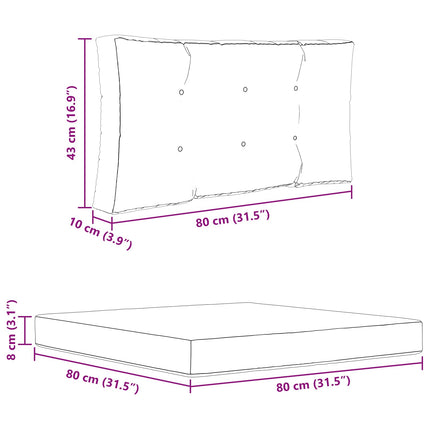 Buiten Bankkussen 2 Pcs Polyester Taupe