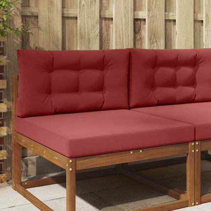 Buiten Bankkussen 80 X 80 X 8 Cm Polyester Wijnrood