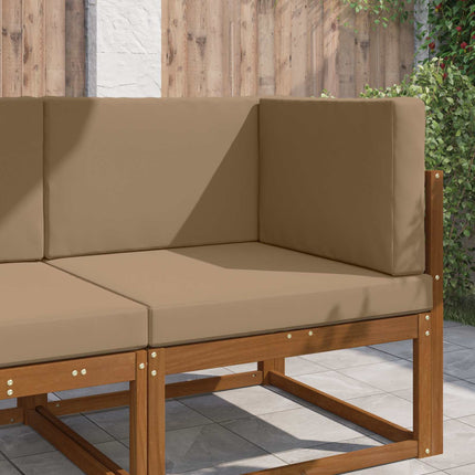 Buiten Bankkussen 2 Pcs Polyester Taupe