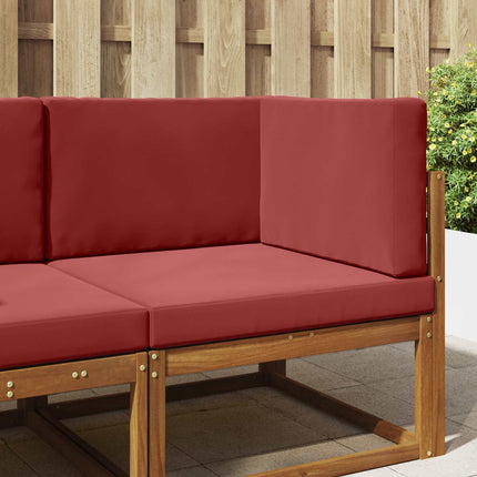 Buiten Bankkussen 80 X 80 X 8 Cm Polyester Wijnrood
