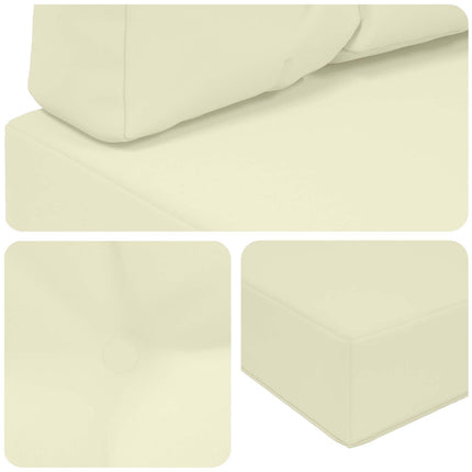 Buiten Bankkussen 3 Pcs Polyester Crème