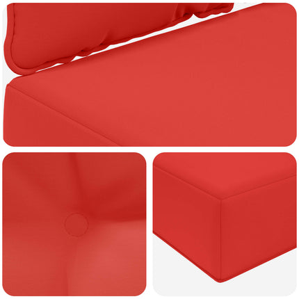 Buiten Bankkussen 2 Pcs Polyester Rood