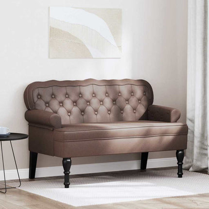 Chesterfield Bank 119,5 X 64,5 X 75 Cm Nep Leer