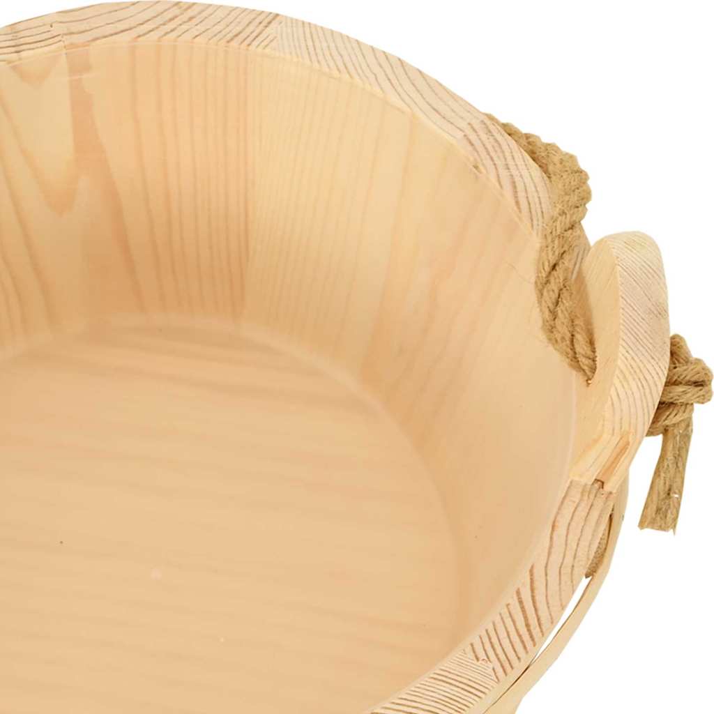 Sauna Emmer 2 Pcs Bruin Massief Vurenhout En Hennep