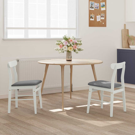 Eetkamerstoel 2 Pcs Massief Rubberhout