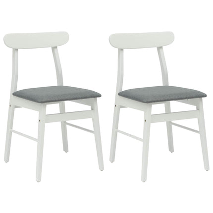 Eetkamerstoel 2 Pcs Massief Rubberhout