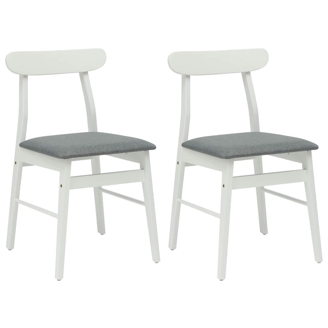 Eetkamerstoel 2 Pcs Massief Rubberhout