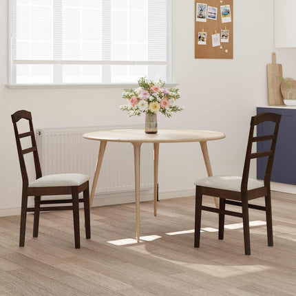 Eetkamerstoel 2 Pcs Massief Rubberhout