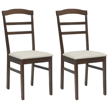 Eetkamerstoel 2 Pcs Massief Rubberhout