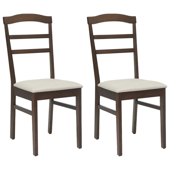 Eetkamerstoel 2 Pcs Massief Rubberhout