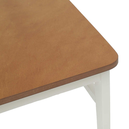 Eetkamerstoel 2 Pcs En Natuurlijk Massief Rubberhout