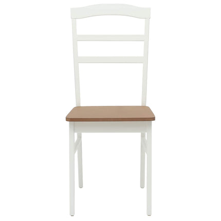 Eetkamerstoel 2 Pcs En Natuurlijk Massief Rubberhout