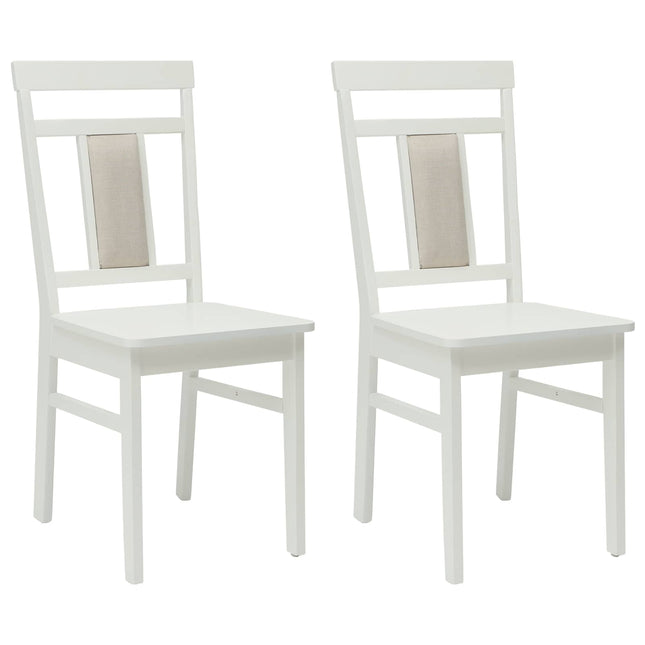 Eetkamerstoel 2 Pcs Massief Rubberhout