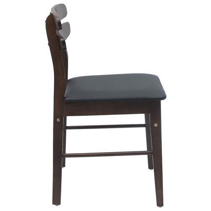 Eetkamerstoel 2 Pcs Massief Rubberhout