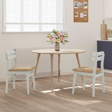 Eetkamerstoel 2 Pcs Massief Rubberhout