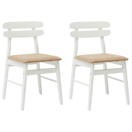 Eetkamerstoel 2 Pcs Massief Rubberhout