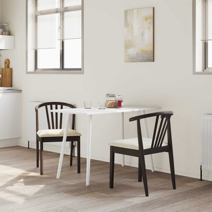 Eetkamerstoel 2 Pcs Massief Rubberhout