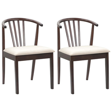 Eetkamerstoel 2 Pcs Massief Rubberhout