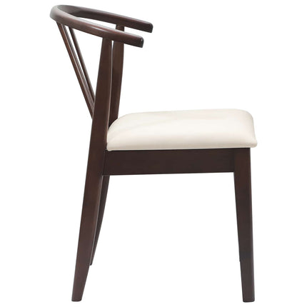 Eetkamerstoel 2 Pcs Massief Rubberhout