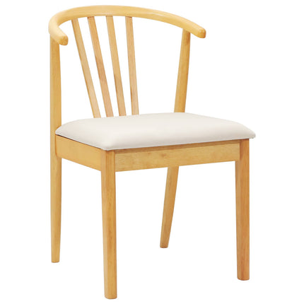 Eetkamerstoel 2 Pcs Massief Rubberhout